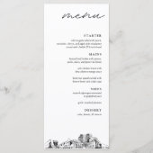 Colorado Spring Skyline Modern Wedding Dinner Menu (Voorkant)