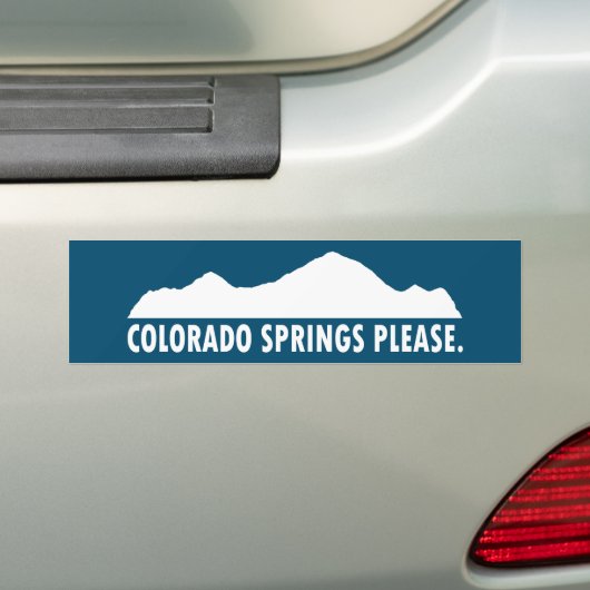Colorado Springs alstublieft Bumpersticker (Op auto)