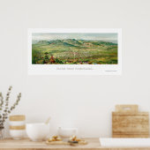 Colorado Springs, CO Panoramic Map - 1890 Poster (Keuken)