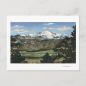 Colorado Springs, CO - Pikes Peak Briefkaart (Voorkant)