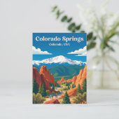 Colorado Springs Colorado Briefkaart (Staand voorkant)