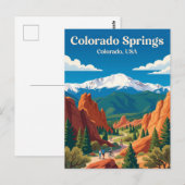 Colorado Springs Colorado Briefkaart (Voorkant / Achterkant)