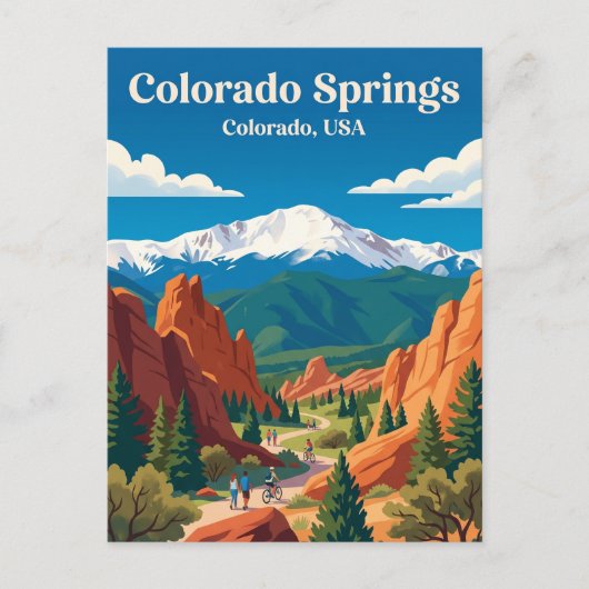 Colorado Springs Colorado Briefkaart (Voorkant)
