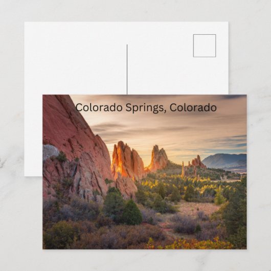 Colorado Springs, Colorado Briefkaart (Voorkant / Achterkant)