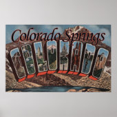 Colorado Springs, Colorado — grote letterscènes Poster (Voorkant)