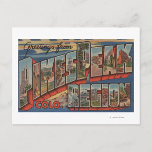 Colorado Springs, Colorado - Pikes Peak Briefkaart