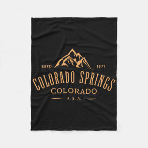 Colorado Springs Colorado Prachtig Bergontwerp Fleece Deken