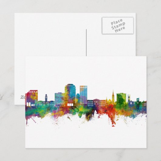 Colorado Springs Colorado Skyline Briefkaart (Voorkant / Achterkant)