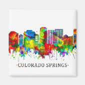 Colorado Springs Colorado Skyline Magneet (Voorkant)