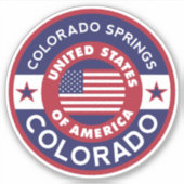 COLORADO SPRINGS, Colorado Sticker (Voorkant)