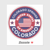 COLORADO SPRINGS, Colorado Sticker (Vel)