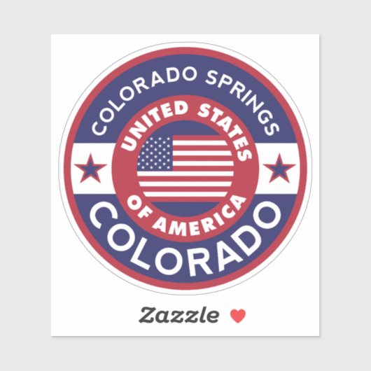 COLORADO SPRINGS, Colorado Sticker (Vel)