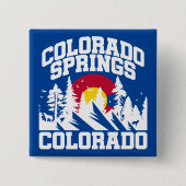 Colorado Springs, Colorado Vierkante Button 5,1 Cm (Voorkant)