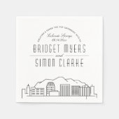 Colorado Springs Deco Skyline | Weddenschap Servet (Voorkant)