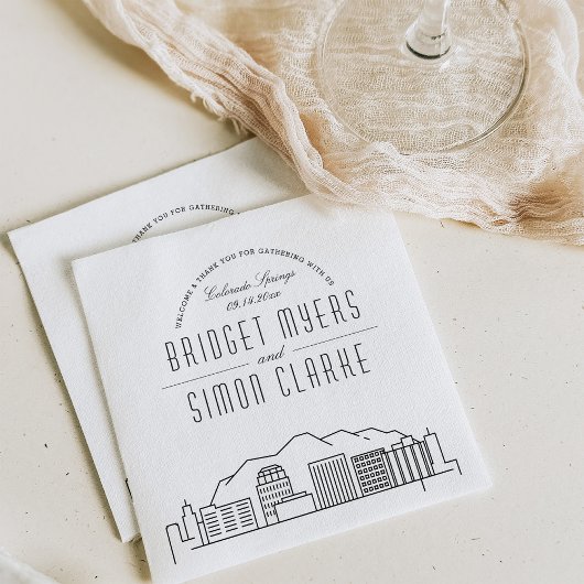 Colorado Springs Deco Skyline | Weddenschap Servet