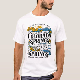 Colorado Springs hooggelegen berg levensstijl T-shirt