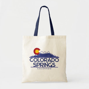 Colorado Springs houten bergen boodschappentas Tote Bag