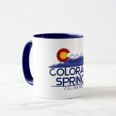 Colorado Springs houten bergen mok (Voorkant links)