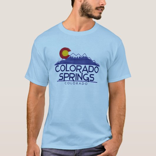 Colorado Springs houten bergen shirt (Voorkant)