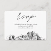 Colorado Springs Huwelijksminimalistische Schets R Informatiekaartje (Voorkant)