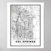 Colorado Springs-kaart Poster (Voorkant)