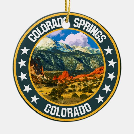 Colorado Springs Keramisch Ornament (Voorkant)