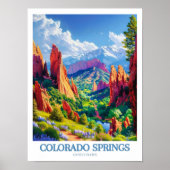 Colorado Springs Kunst - Pikes Peak Print - Tuin (Voorkant)