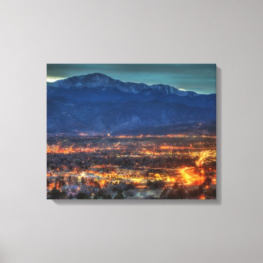 Colorado Springs Lights Canvas Afdruk (Voorkant)