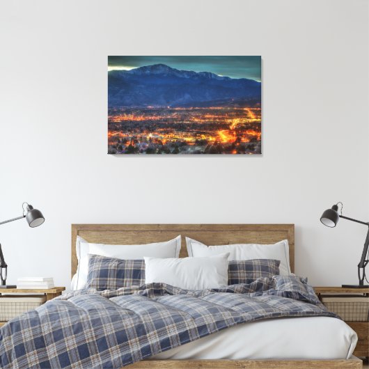 Colorado Springs Lights Canvas Afdruk (Insitu (Slaapkamer))