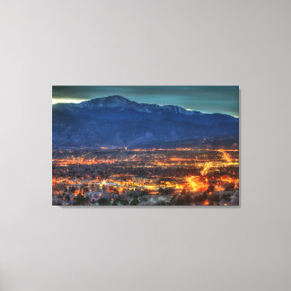 Colorado Springs Lights Canvas Afdruk