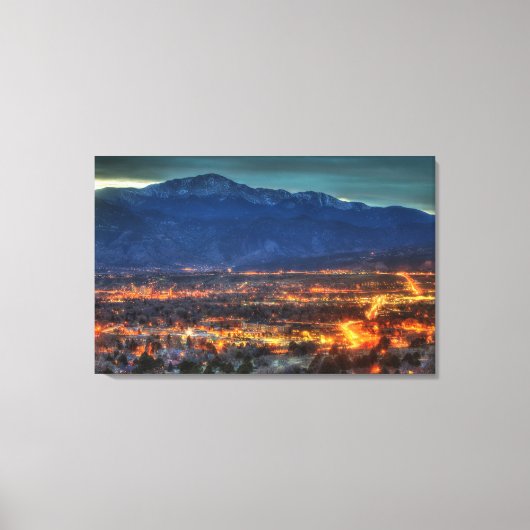 Colorado Springs Lights Canvas Afdruk (Voorkant)