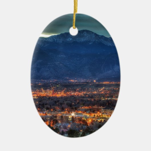Colorado Springs Lights Keramisch Ornament (Voorkant)