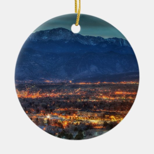 Colorado Springs Lights Keramisch Ornament (Voorkant)