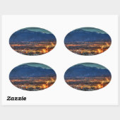 Colorado Springs Lights Ovale Sticker (Vel)