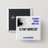 Colorado Springs NaNo 2008 Button (Voorkant /achterkant)