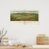 Colorado Springs Pike's Peak 1890 Panorama Poster (Keuken)