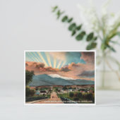 Colorado Springs  Pikes Peak sunset Briefkaart (Staand voorkant)
