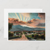 Colorado Springs  Pikes Peak sunset Briefkaart (Voorkant / Achterkant)