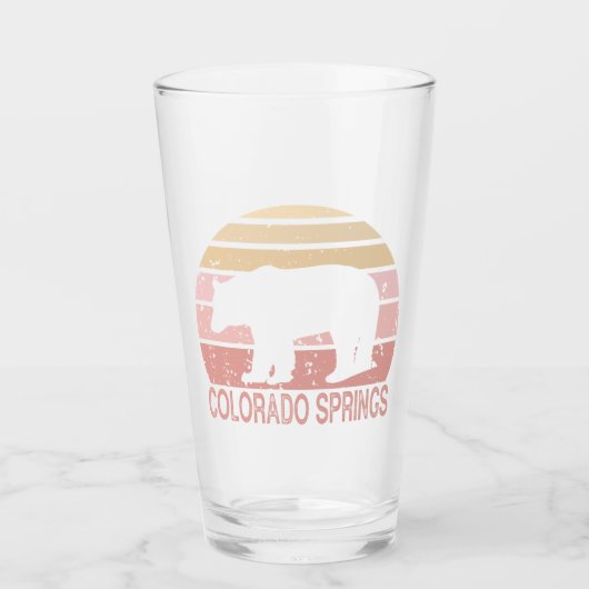 Colorado Springs Retro Beer Glas (Voorkant)
