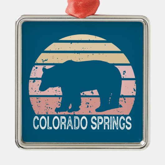 Colorado Springs Retro Beer Metalen Ornament (Voorkant)