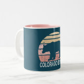 Colorado Springs Retro Beer Tweekleurige Koffiemok (Voorkant links)