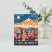 Colorado Springs, Rocky Mountains, reizen Briefkaart (Staand voorkant)