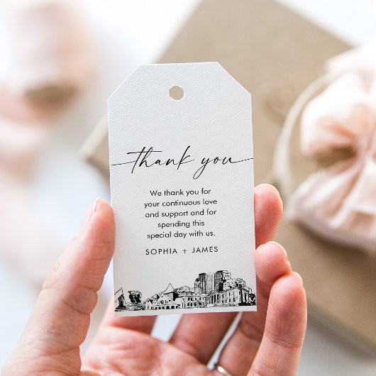 Colorado Springs skyline bruiloft gunst Label Cadeaulabel