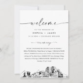 Colorado Springs Skyline huwelijksprogramma 5x7 Kaart (Voorkant)