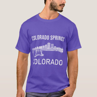 Colorado Springs Skyline Music Colorado Souvenir C T-shirt