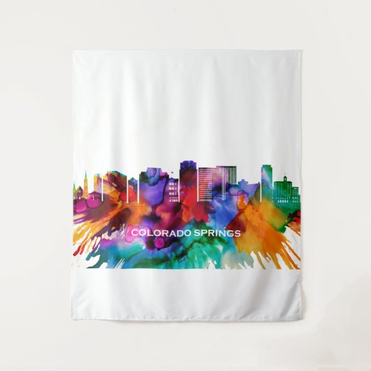 Colorado Springs Skyline Wandkleed (Voorkant)