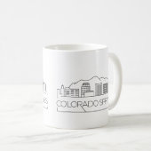 Colorado Springs Stylized Skyline Koffiemok (Voorkant rechts)