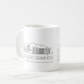 Colorado Springs Stylized Skyline Koffiemok (Voorkant links)