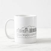 Colorado Springs Stylized Skyline Koffiemok (Links)