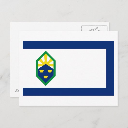 Colorado Springs-vlag Briefkaart (Voorkant / Achterkant)